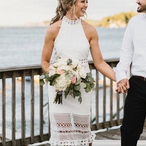 Rivers Midi Dress - White - JAUS